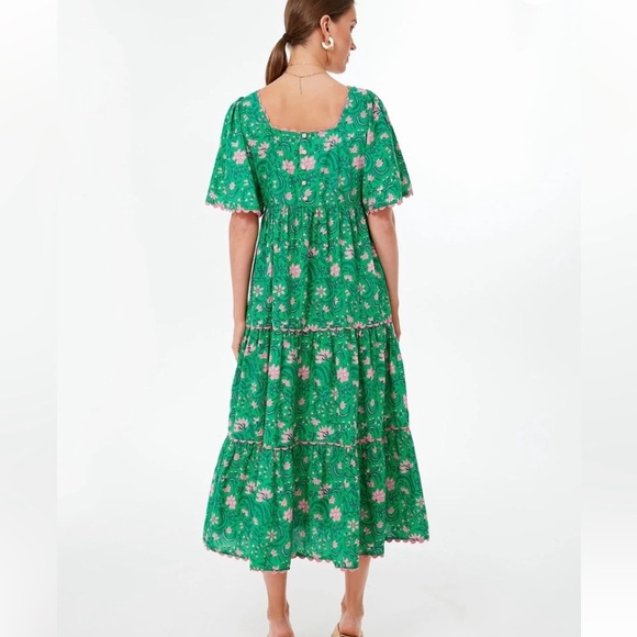 Pink city prints maisie dress in forest rose - Picture 3 of 9